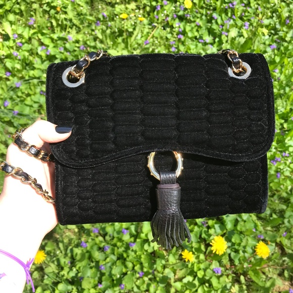 Aimee Kestenberg Quilted Velvet Leather Purse Bag - Picture 3 of 5